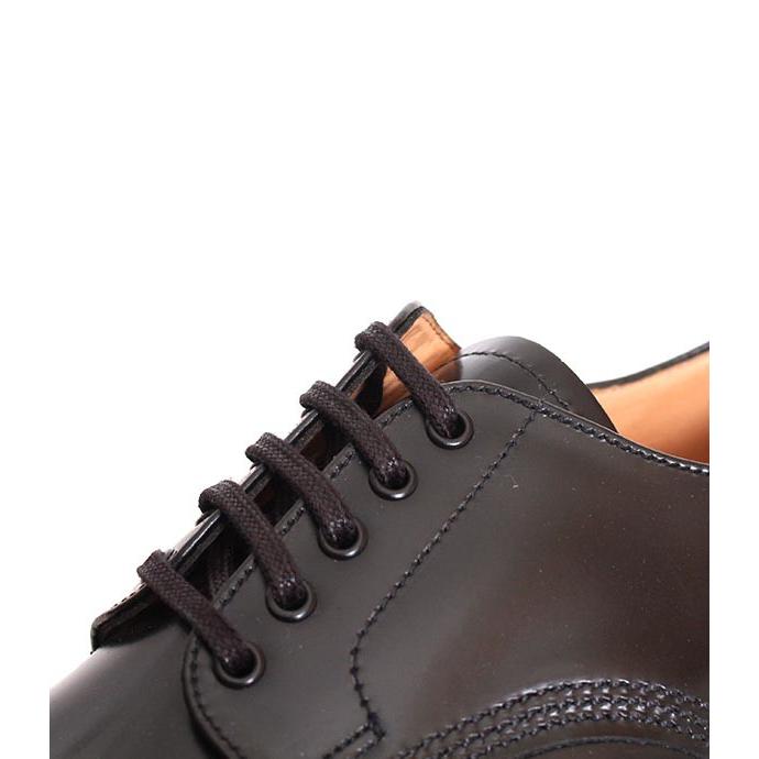 レディース　SANDERS サンダース 2247 ブラック オフィサーシューズ プレーントゥ オックスフォードシューズ ポリッシュレザー | SANDERS | 09