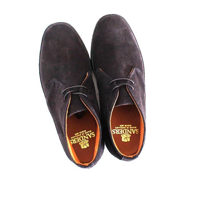 SANDERS（サンダース） 9877 ブラック マッドガード チャッカブーツ