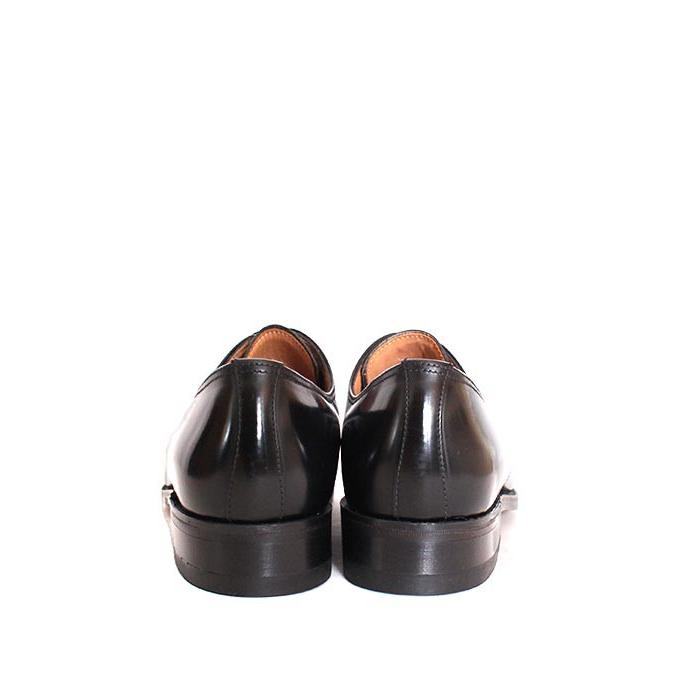 SANDERS（サンダース） 別注モデル ブラック プレーントゥシューズ 外