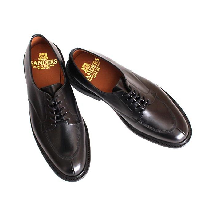 SANDERS（サンダース） 別注モデル ブラック Uチップシューズ 外羽根