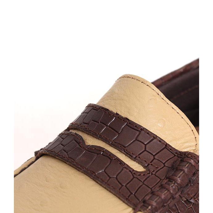 SPERRYスペリー　ST25454　ブラウン×アイボリーベージュ　ローファー　コインローファー　型押しレザー |  | 10