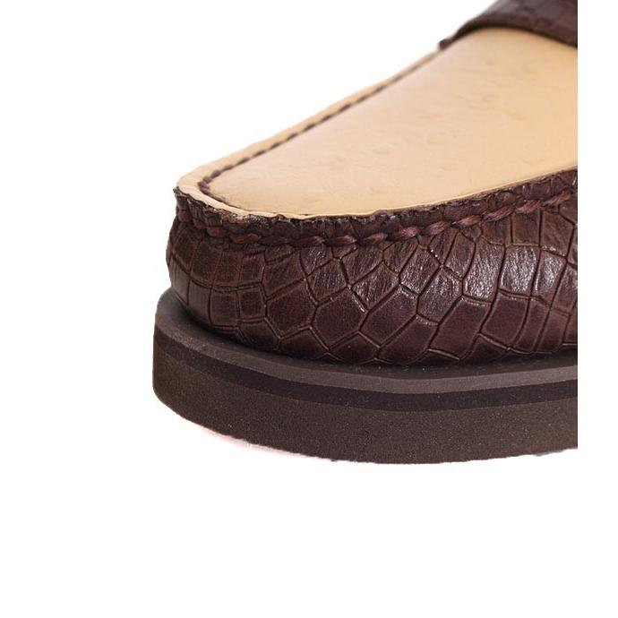 SPERRYスペリー ST25454 ブラウン×アイボリーベージュ ローファー