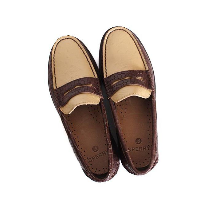 ★ SpeRRy × gainer 別注　スペリー　ローファー SPERRYスペリー ST25454 ブラウン×アイボリーベージュ ローファー