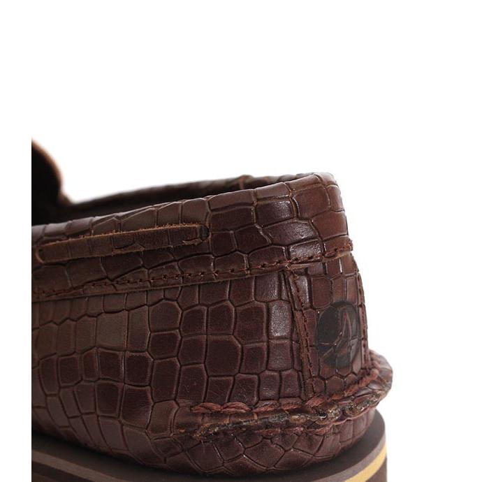 SPERRYスペリー　ST25454　ブラウン×アイボリーベージュ　ローファー　コインローファー　型押しレザー |  | 08