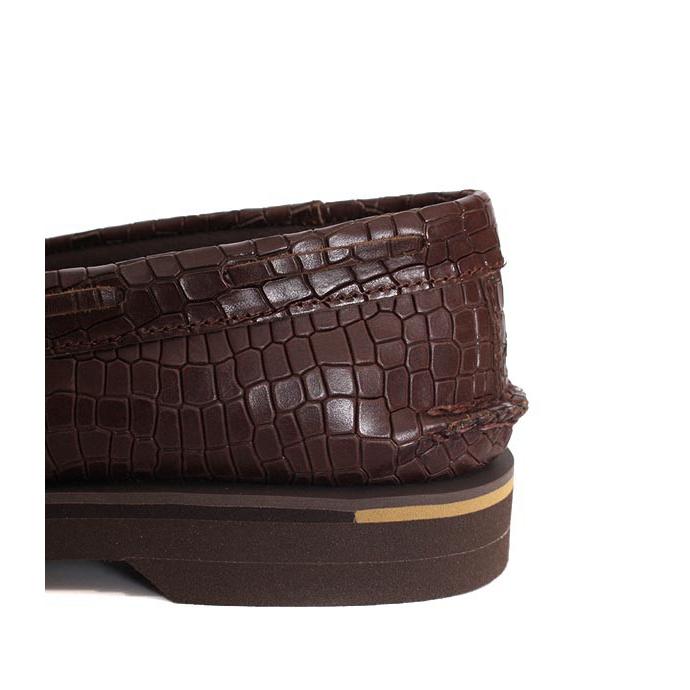 SPERRYスペリー　ST25454　ブラウン×アイボリーベージュ　ローファー　コインローファー　型押しレザー |  | 09