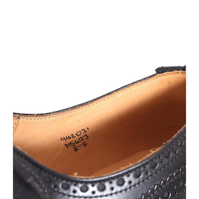 Tricker's トリッカーズ M5633 バートン カントリーシューズ ウィングチップ ブラック ダイナイトソール スムースレザーの画像
