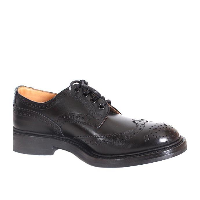 Tricker's トリッカーズ M5633 バートン カントリーシューズ ウィングチップ ブラック ダイナイトソール スムースレザーの画像