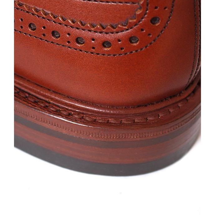 Tricker's トリッカーズ M5633 バートン カントリーシューズ ウィングチップ マローン（ブラウン） ダイナイトソール スムースレザーの画像