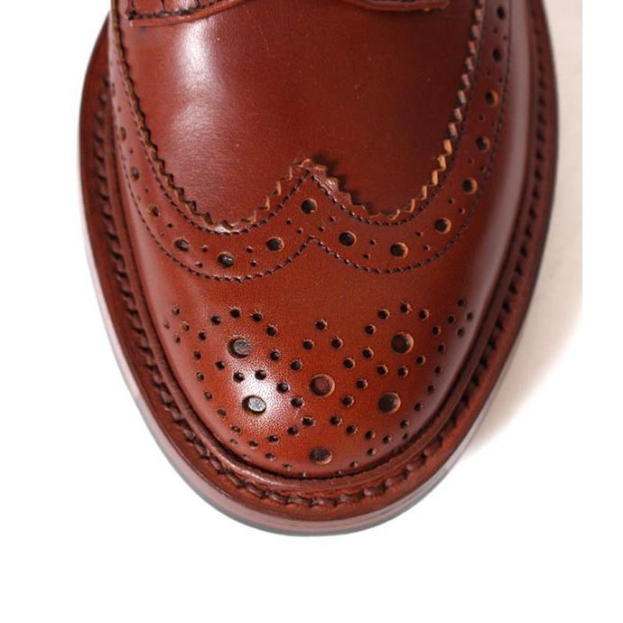 Tricker's トリッカーズ M5633 バートン カントリーシューズ ウィングチップ マローン（ブラウン） ダイナイトソール スムースレザーの画像