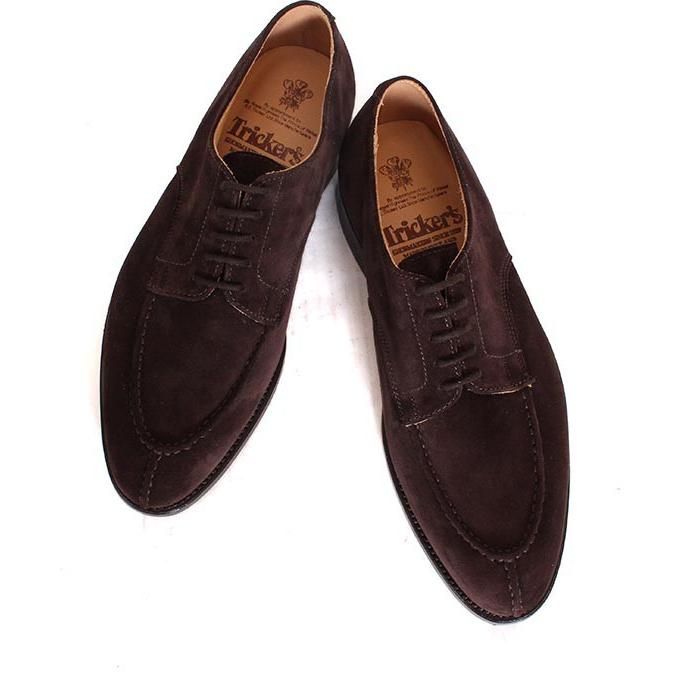 Tricker's トリッカーズ 8126 Uチップ 外羽根仕様 ブラウン(COFFE) カーフスエードの画像