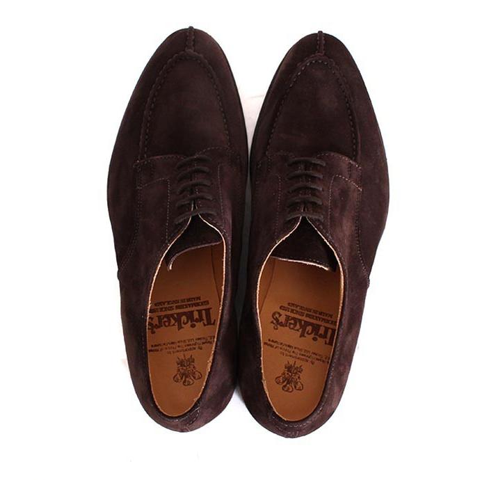 Tricker's トリッカーズ 8126 Uチップ 外羽根仕様 ブラウン(COFFE) カーフスエードの画像