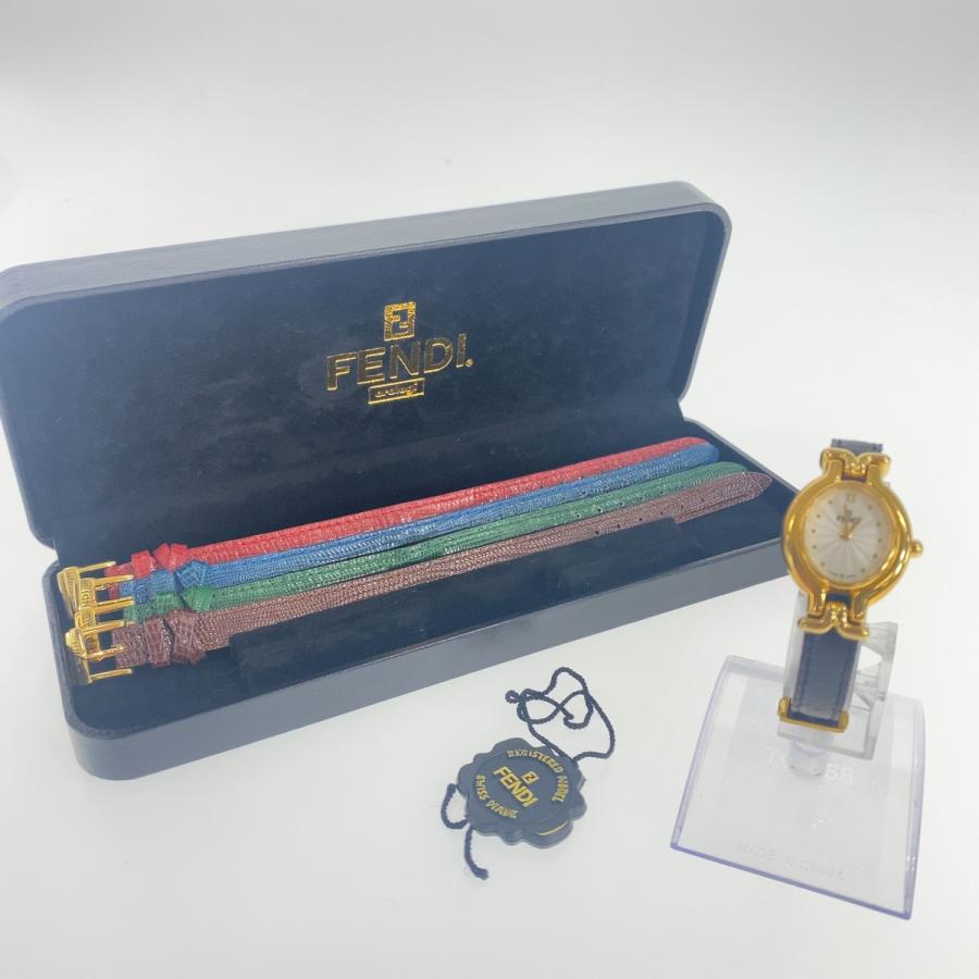 FENDI フェンディ 腕時計 チェンジベルト 9色 FENDI（フェンディ） 美品 ヴィンテージ チェンジベルト ブラック