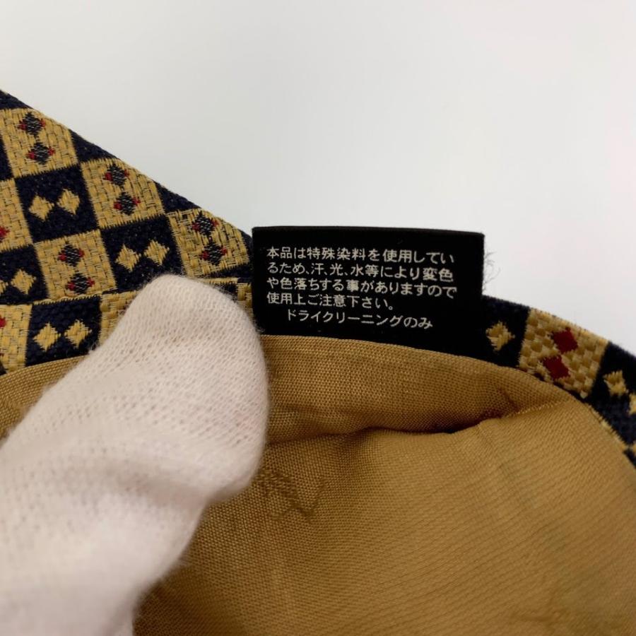 YVES SAINT LAURENT イヴ・サンローラン 格子柄 日本製 総柄 イエロー ブラック レッド シルク D-TK 8075 剣先 9cm ネクタイ 101723 | Yves Saint Laurent | 05
