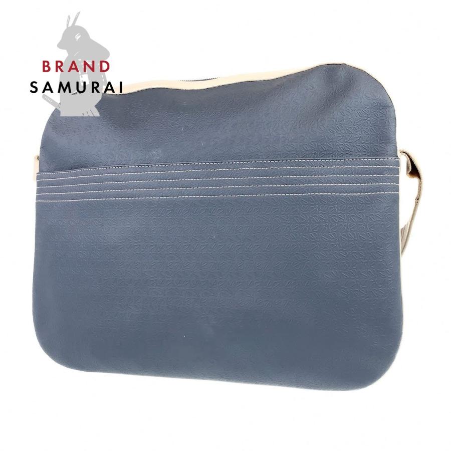 安い購入 Loewe ロエベ アナグラム ネイビー ベージュ レザー 斜め掛け ショルダーバッグ レディース 中古 訳ありセール格安 Www Skylanceronline Com