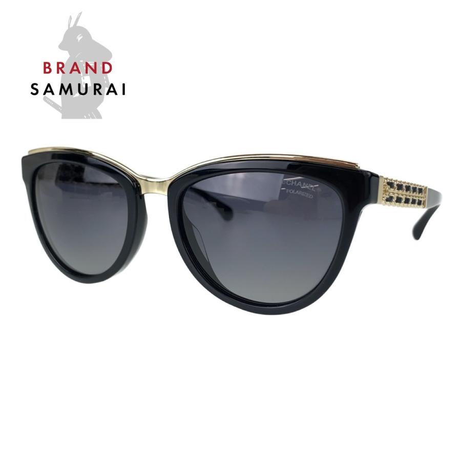 21年春夏再販 美品 Chanel シャネル ココマーク チェーンモチーフ ブラック ゴールド プラスチック メタル 5361 Q A C 501 S8 55 19 140 サングラス レディース 中古 21超人気 Www Yalaphone Com