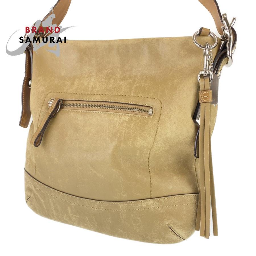 COACH（コーチ） 斜め掛け ベージュ ブラウン レザー 0893-F01415 斜め