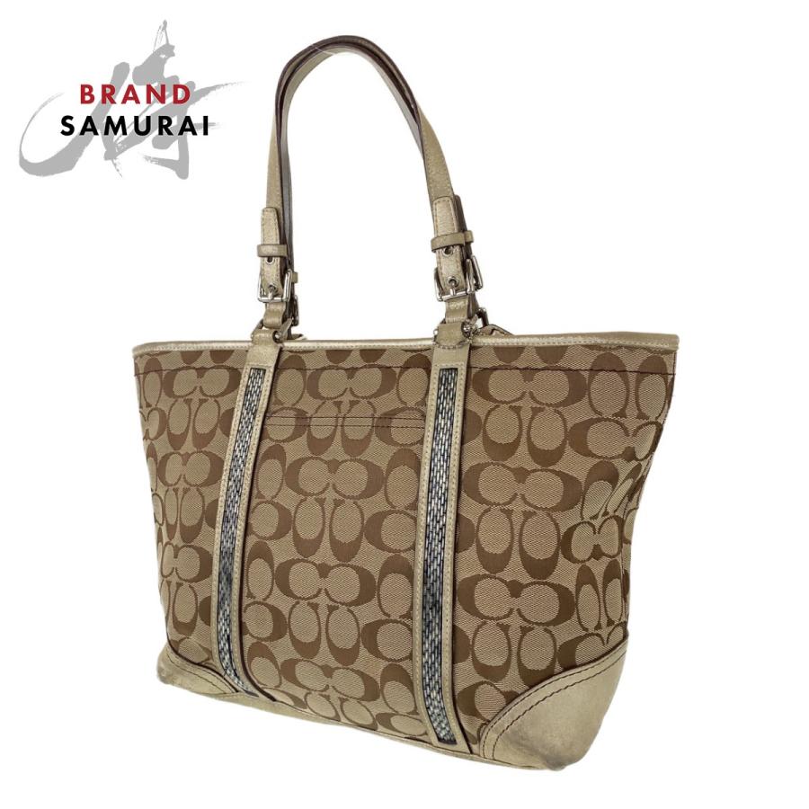 COACH コーチ シグネチャー ブラウン レザー/キャンバス G05J-8K52 トートバッグ ショルダーバッグ ハンドバッグ レディース 303814 | COACH