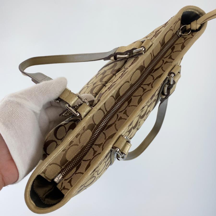 COACH コーチ シグネチャー ブラウン レザー/キャンバス G05J-8K52 トートバッグ ショルダーバッグ ハンドバッグ レディース 303814 | COACH | 03
