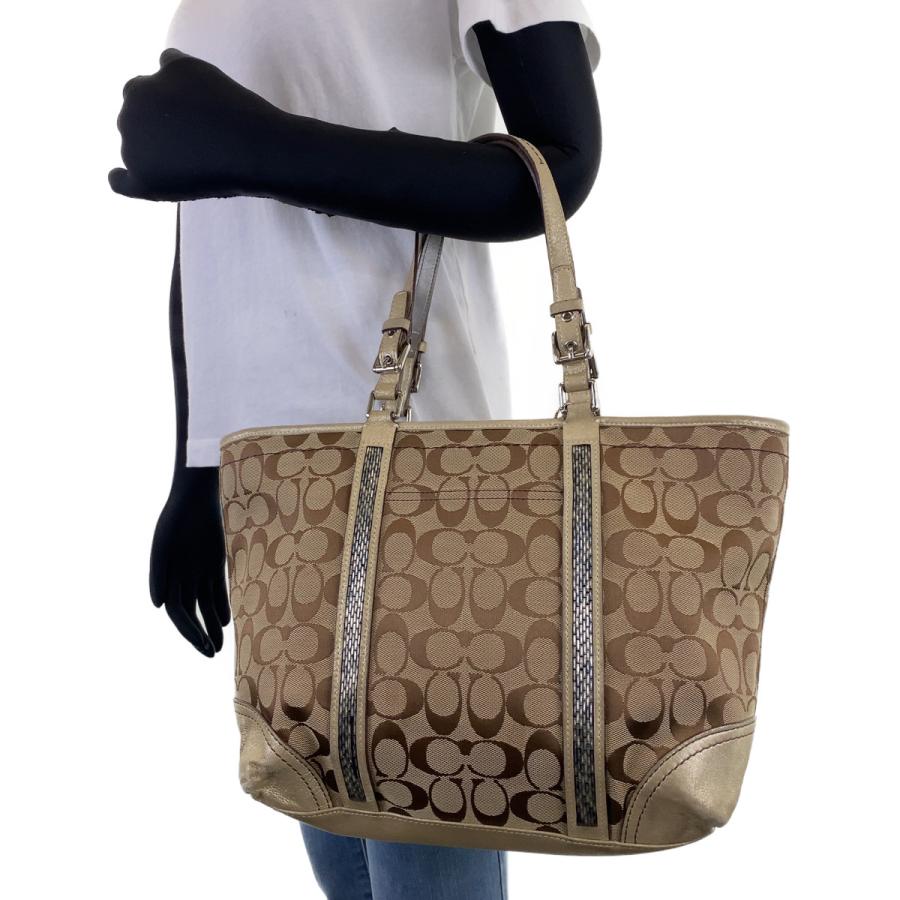 COACH コーチ シグネチャー ブラウン レザー/キャンバス G05J-8K52 トートバッグ ショルダーバッグ ハンドバッグ レディース 303814 | COACH | 06