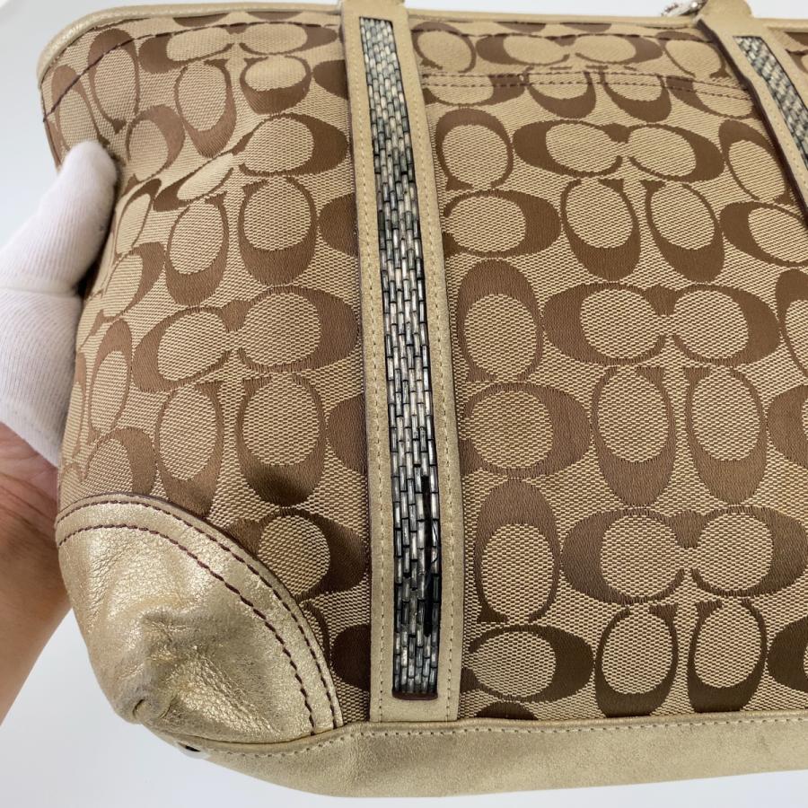 COACH コーチ シグネチャー ブラウン レザー/キャンバス G05J-8K52 トートバッグ ショルダーバッグ ハンドバッグ レディース 303814 | COACH | 09