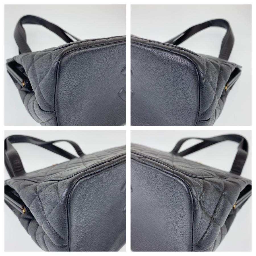 美品 シャネル ココマーク マトラッセ ターンロック ブラック キャビアスキン トートバッグ ショルダーバッグ ハンドバッグ 304087 | CHANEL | 03