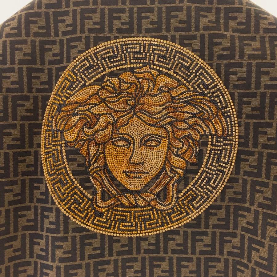 希少 超美品 FENDI フェンディ FENDACE フェンダーチェ ズッカ柄 メデューサ ヴェルサーチェ サイズ52 ジャガード ジャケット 304561 | FENDI | 05