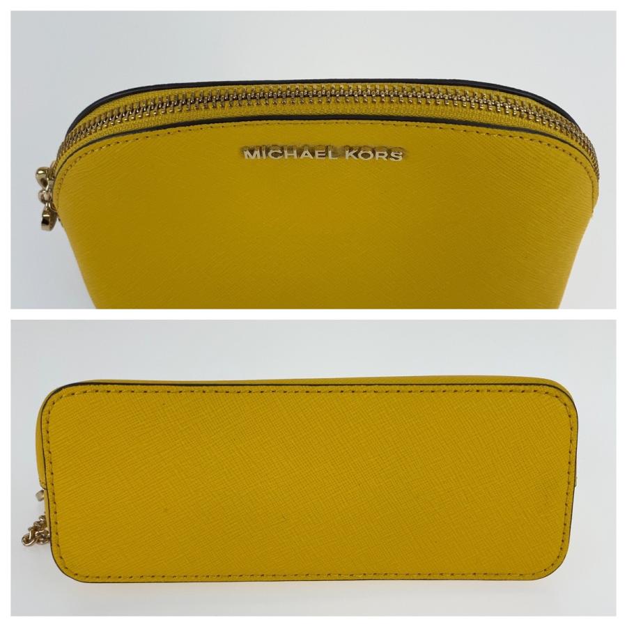 美品 Michael Kors マイケルコース ハートチャーム ラインストーン イエロー PVC ポーチ メイクポーチ 小物入れ レディース 304802 | MICHAEL KORS | 02