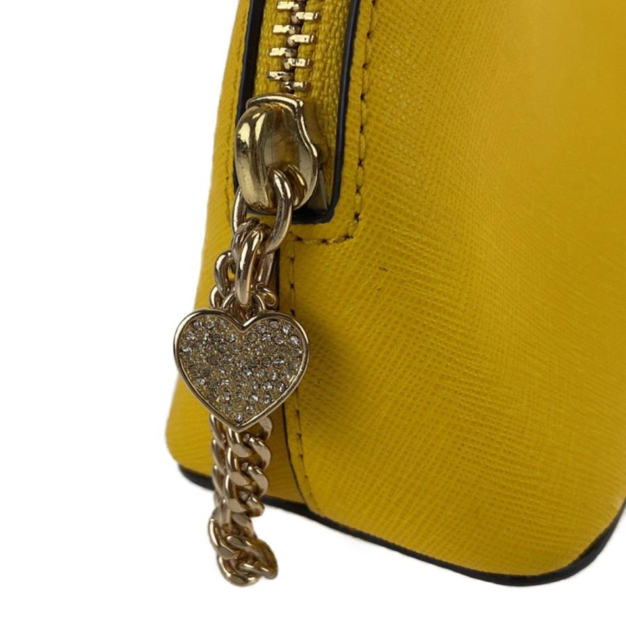 美品 Michael Kors マイケルコース ハートチャーム ラインストーン イエロー PVC ポーチ メイクポーチ 小物入れ レディース 304802 | MICHAEL KORS | 04