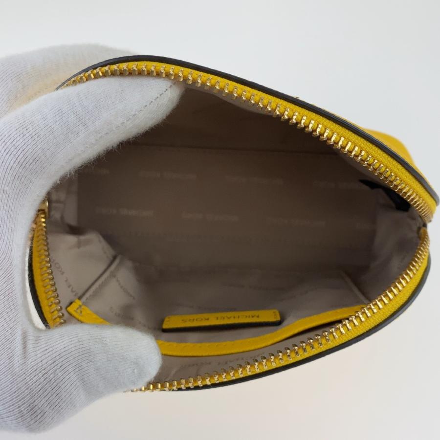 美品 Michael Kors マイケルコース ハートチャーム ラインストーン イエロー PVC ポーチ メイクポーチ 小物入れ レディース 304802 | MICHAEL KORS | 05