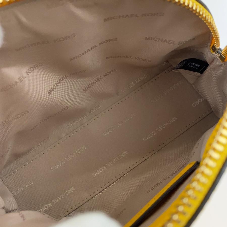 美品 Michael Kors マイケルコース ハートチャーム ラインストーン イエロー PVC ポーチ メイクポーチ 小物入れ レディース 304802 | MICHAEL KORS | 06