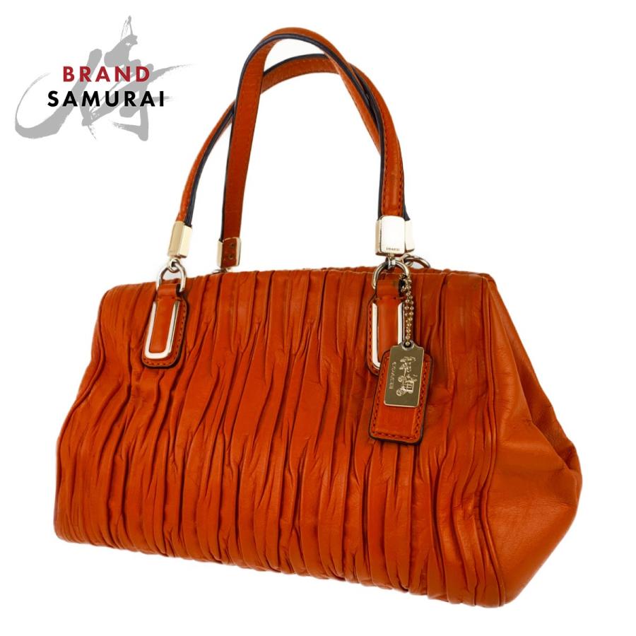 COACH コーチ マディソン オレンジ レザー M1394-30782 トートバッグ  