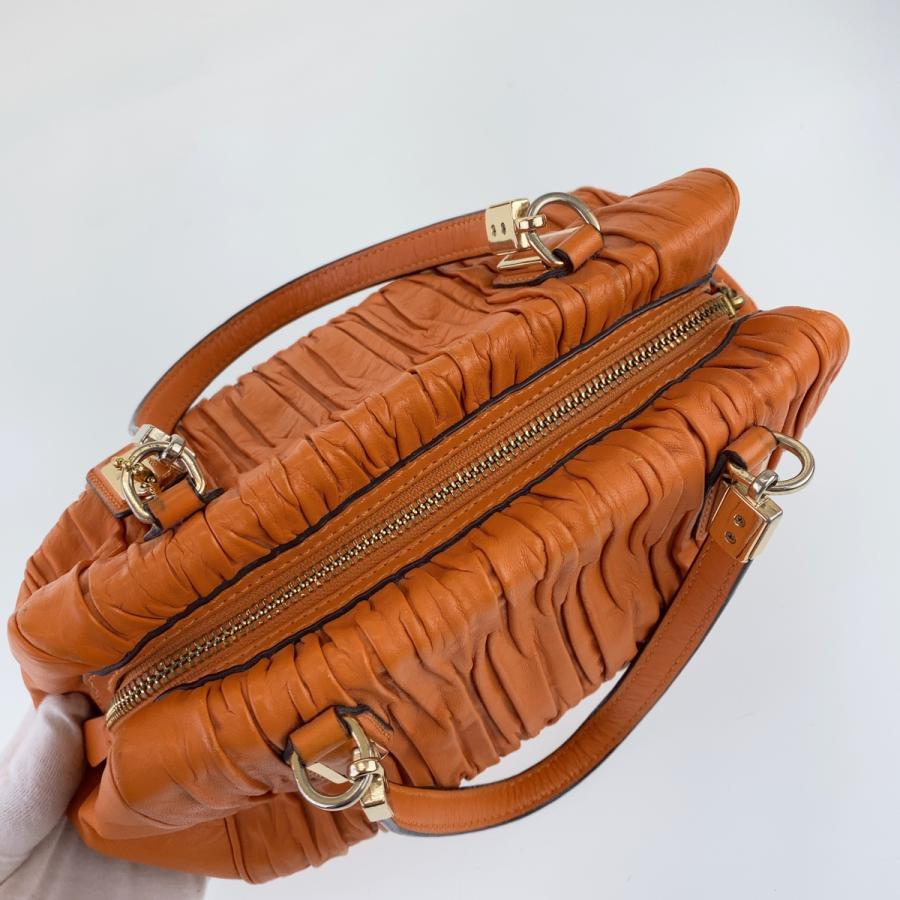 COACH マディソン ショルダーバッグ レザー オレンジ y2k COACH