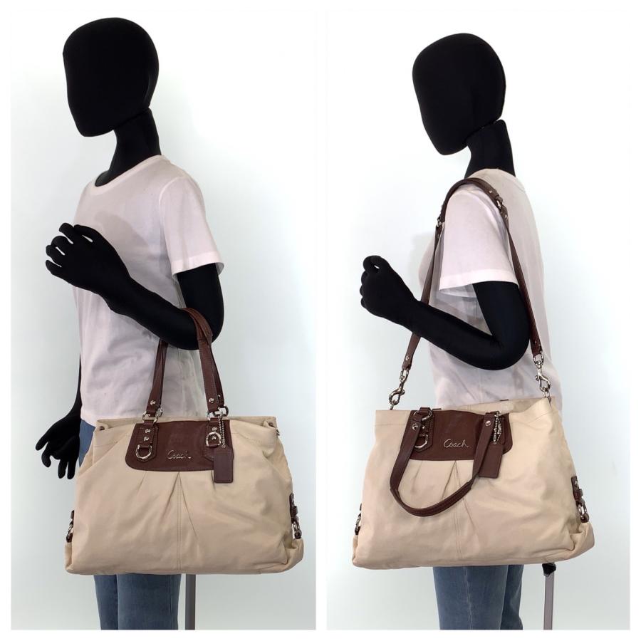 COACH（コーチ） アシュレイ ベージュ ブラウン レザー F15513 トート