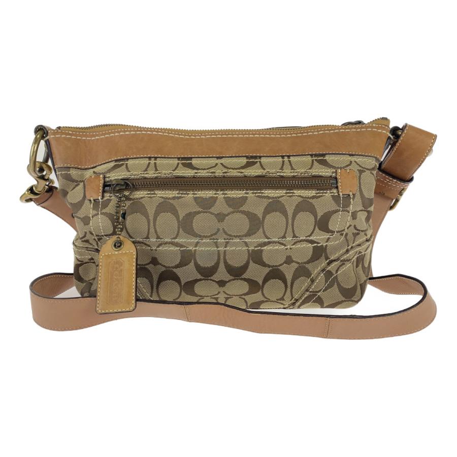 COACH（コーチ） シグネチャー ブラウン 茶 ゴールド金具 キャンバス
