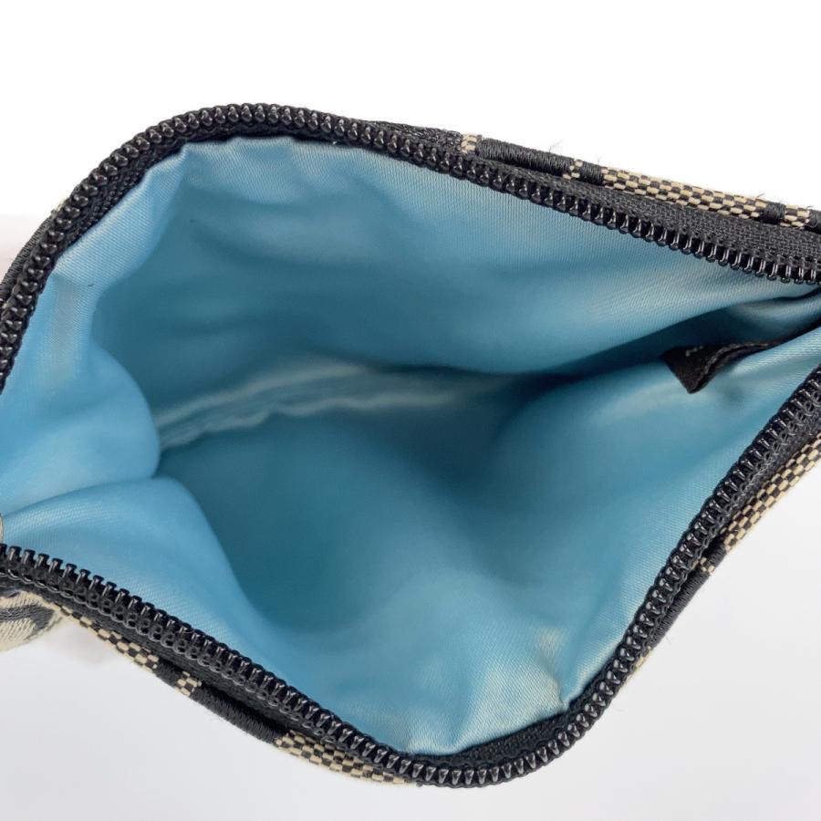 美品 COACH コーチ シグネチャー ブラック シルバー キャンバス アクセサリーポーチ リストレット レディース 400393 | COACH | 04