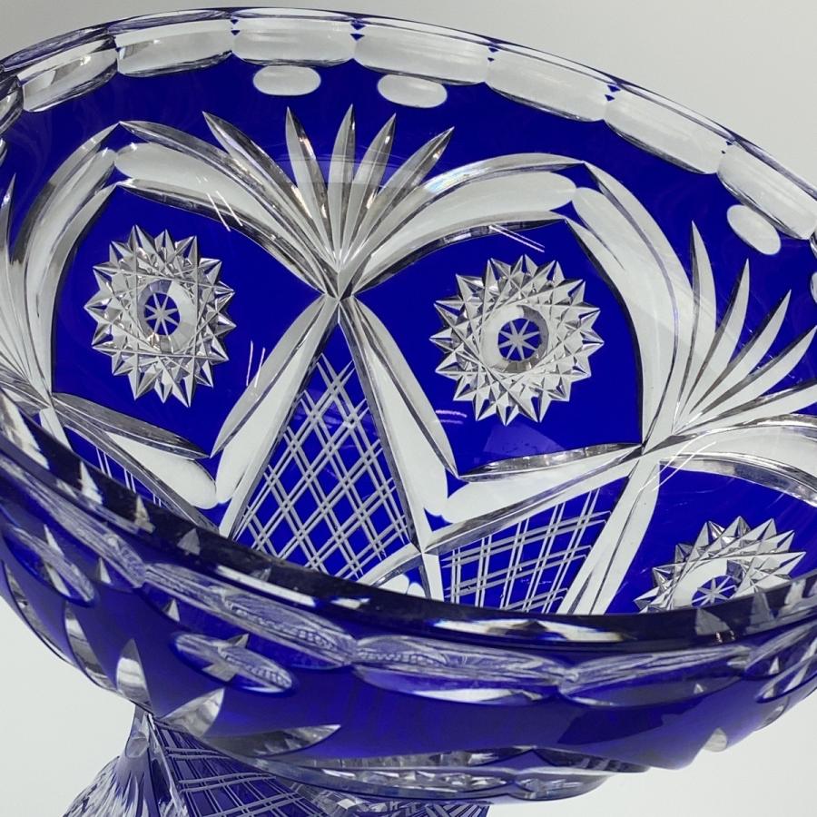 美品 Baccarat バカラ ヴィンテージ オールド・バカラ ディアマン・ピエーリー ブルー 青 ガラス 花瓶 壺 アンティーク 骨董品 401418 | バカラ | 07