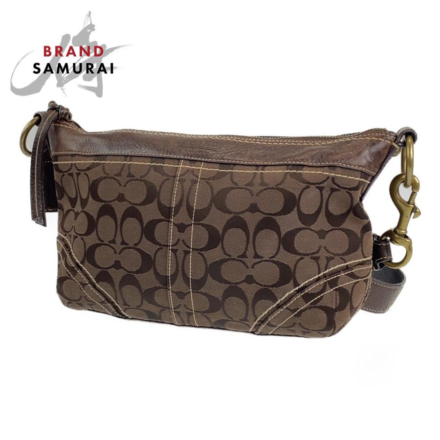 良品】COACH コーチ F10561 シグネチャー ショルダーバッグ 斜め掛
