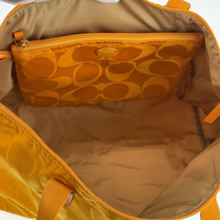 COACH コーチ シグネチャー イエロー ゴールド金具 ナイロン/レザー トートバッグ ショルダーバッグ レディース 401846 | COACH | 05
