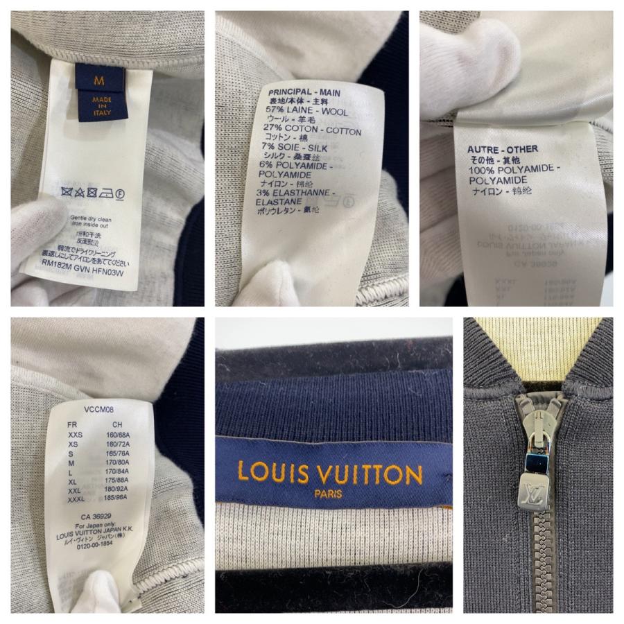 【美品】LOUIS VUITTON ルイヴィトン ブルゾン ネイビー サイズ46 LOUIS VUITTON ルイ・ヴィトン 22SS 1AA7DU モノグラム バンダナ
