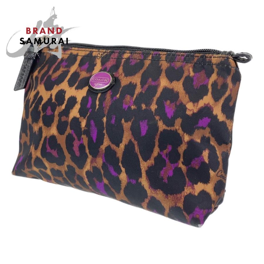 COACH 美品 コーチ ブラウン ブラック パープル ナイロン/レザー