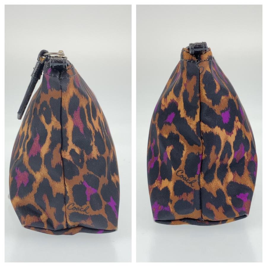 美品 COACH コーチ ブラウン ブラック パープル ナイロン/レザー ポーチ 小物入れ レディース 402419 | COACH | 06