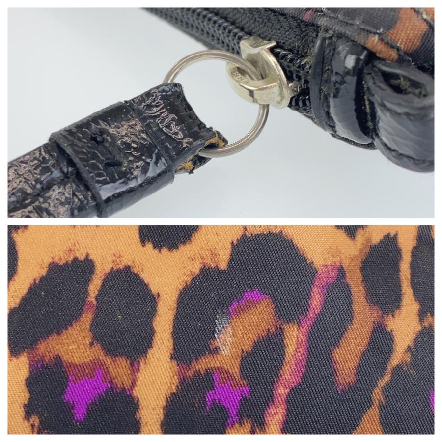 美品 COACH コーチ ブラウン ブラック パープル ナイロン/レザー ポーチ 小物入れ レディース 402419 | COACH | 09