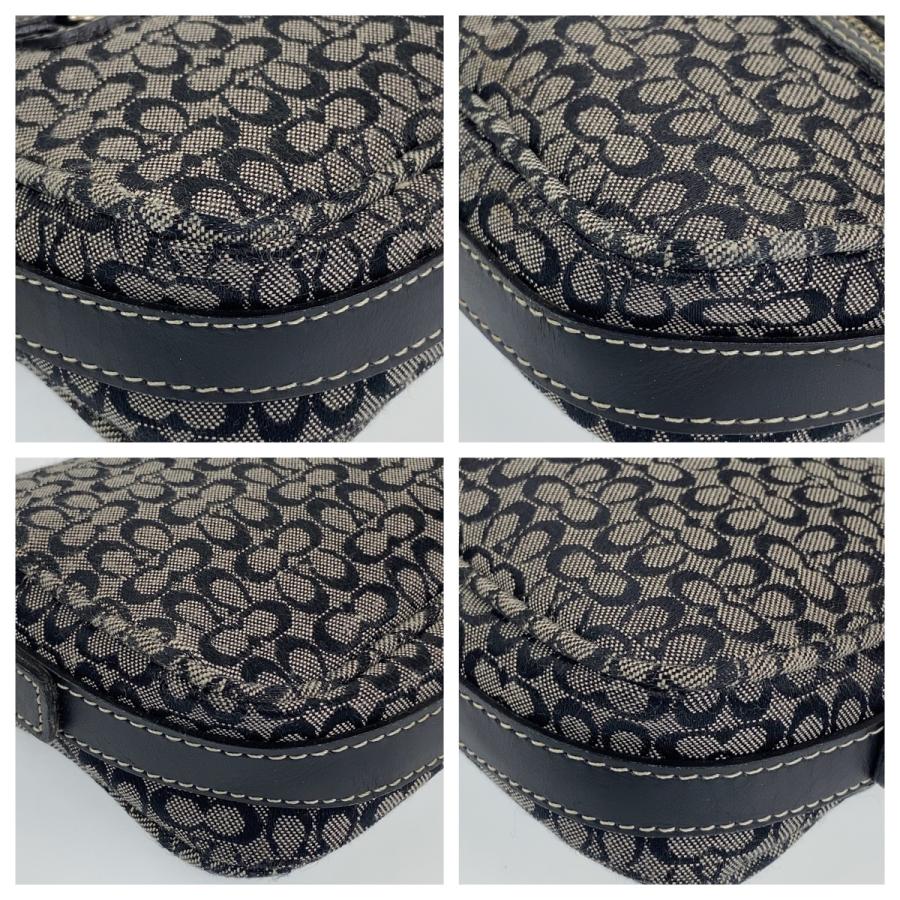 美品 COACH コーチ シグネチャー ブラック シルバー金具 キャンバス/レザー ポーチ 化粧品入れ 小物入れ レディース 402469 | COACH | 03