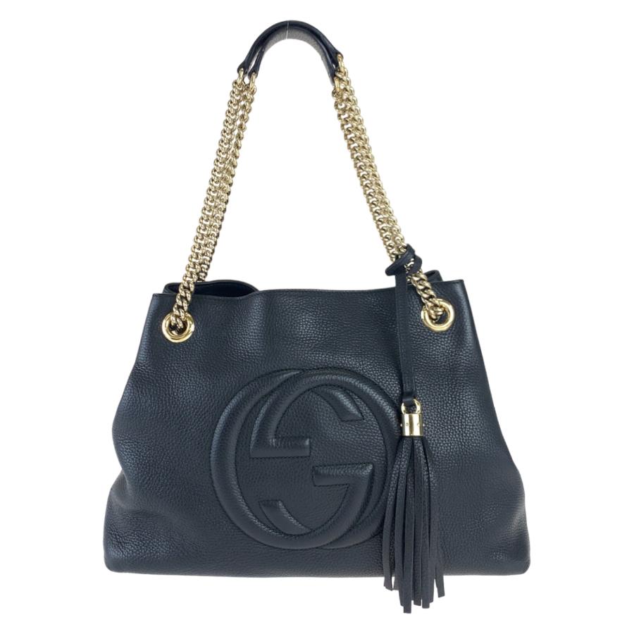 美品 GUCCI グッチ ソーホー インターロッキングG フリンジ