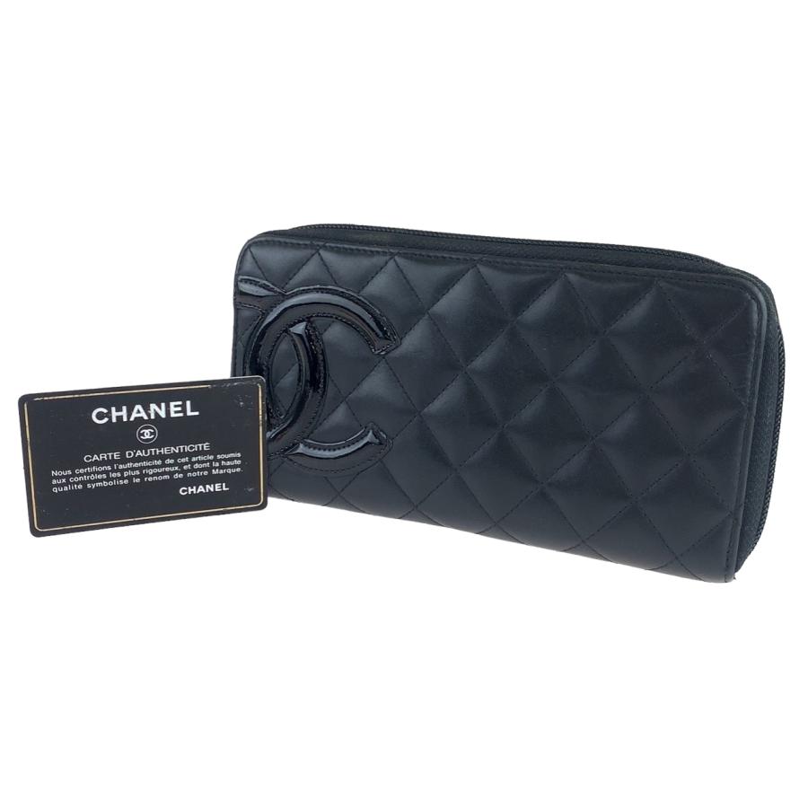 CHANEL シャネル カンボンライン 長財布 ラムスキン ココマーク