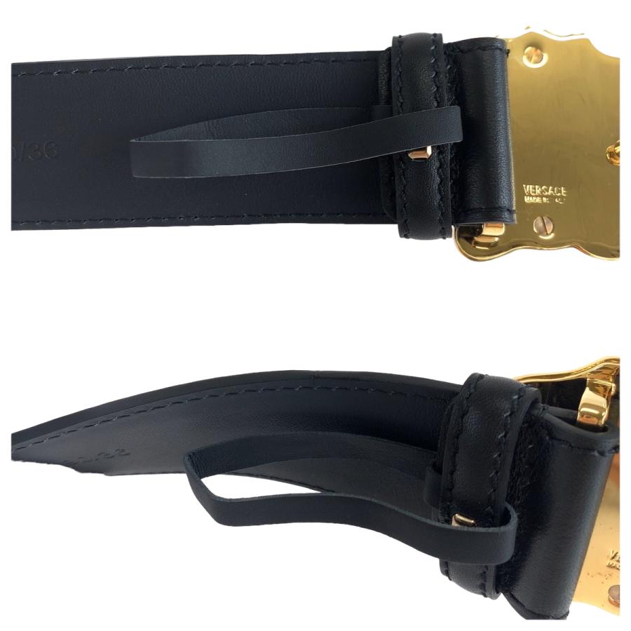 入手困難✨ ヴェルサーチ サスペンダー メデューサ メンズ カジュアル ブラック 美品 VERSACE ヴェルサーチ メデューサ サイズ90/36 ブラック 黒