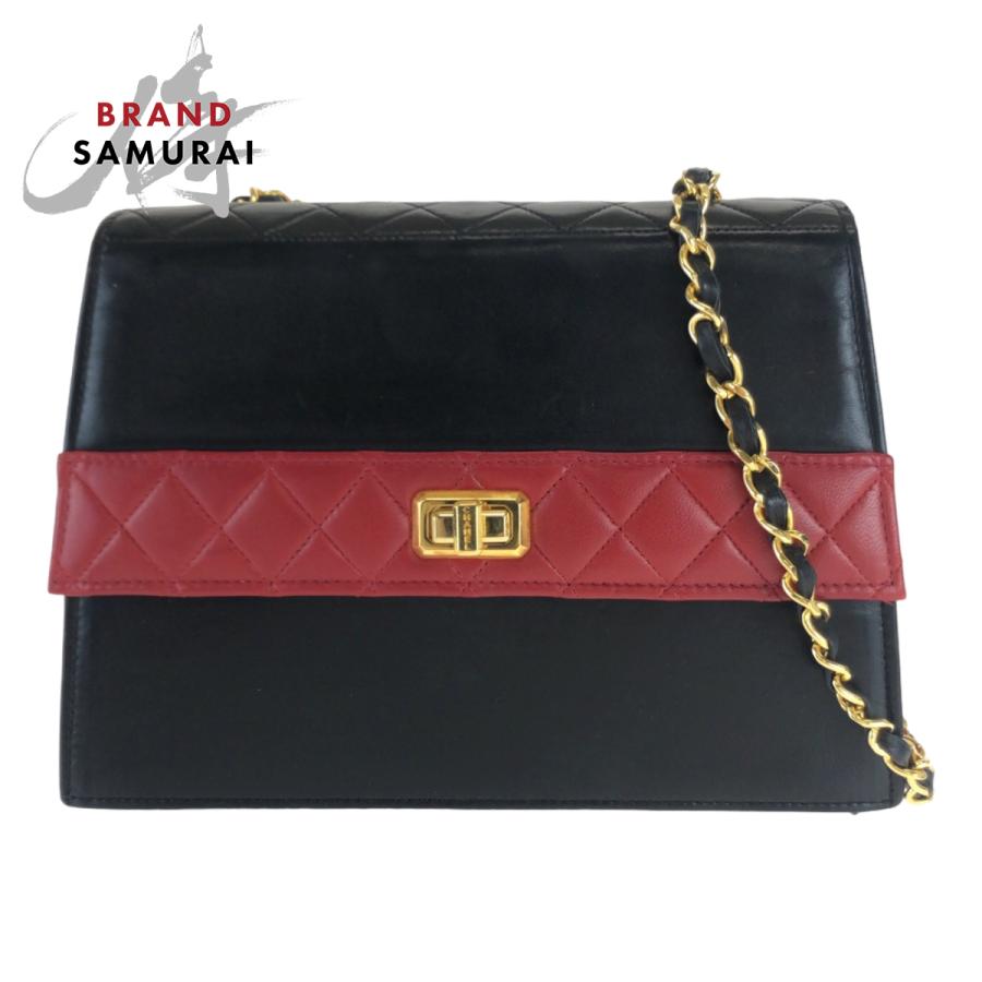 CHANEL 希少 美品 シャネル 台形 マトラッセ ターンロック