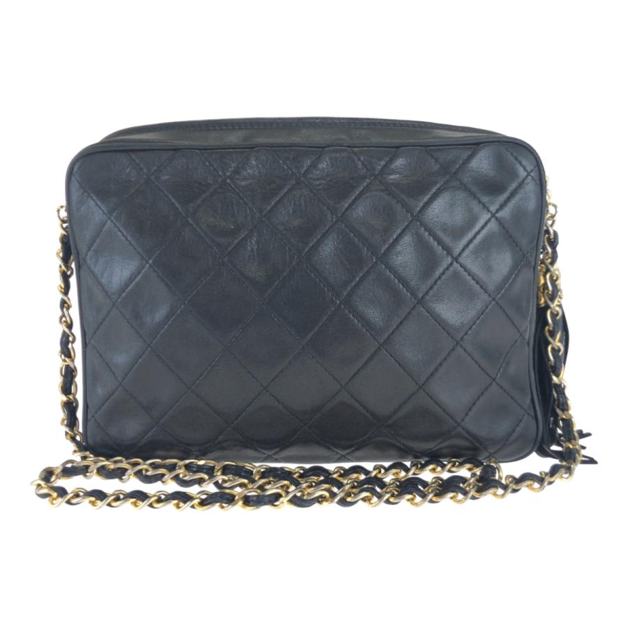 CHANEL 美品 シャネル ヴィンテージ マトラッセ ココマーク ブラック