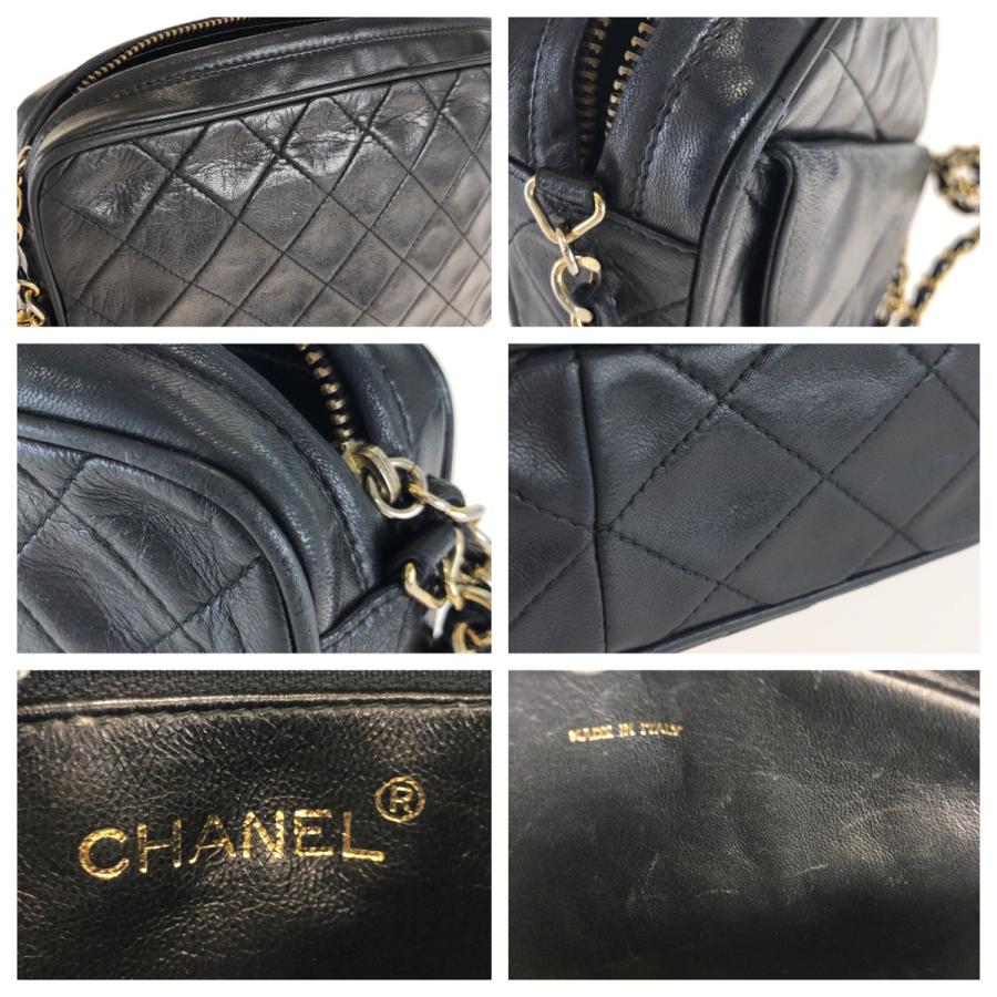 CHANEL 美品 シャネル ヴィンテージ マトラッセ ココマーク ブラック