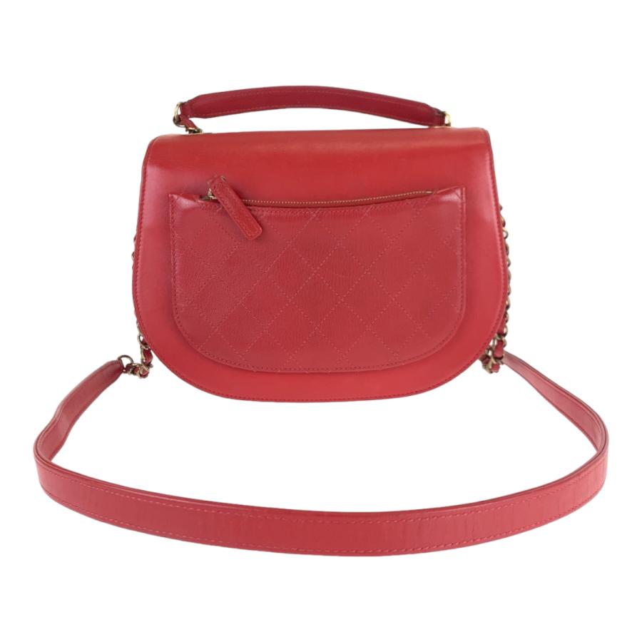 CHANEL シャネル 2WAY マトラッセ ココカーブ ショルダーバッグ ハンドバッグ 肩掛け ココマーク レザー    レッド 赤 ゴールド金具 レディース【中古品】 CHANEL（シャネル） 美品 ココカーブ マトラッセ ココマーク レッド